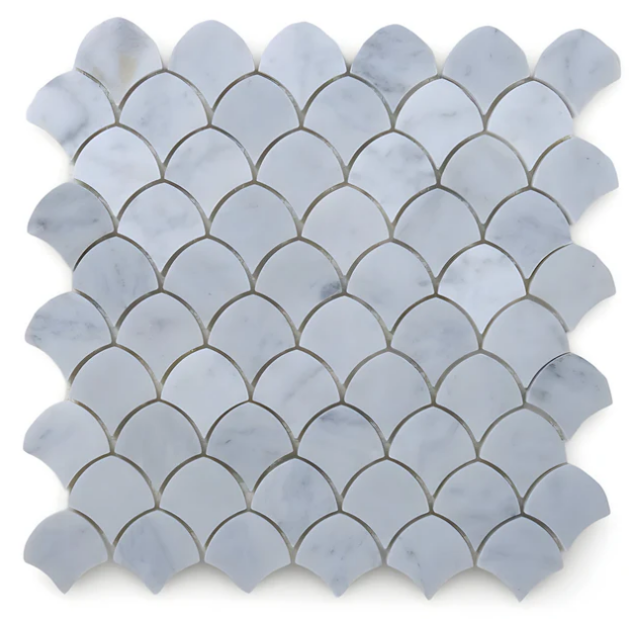 Carrara Fish Scale Mosaic